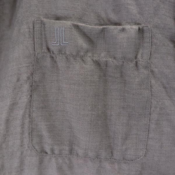 LANVIN ランバン 日本製 ウール 長袖 シャツ M グレー系 メンズ