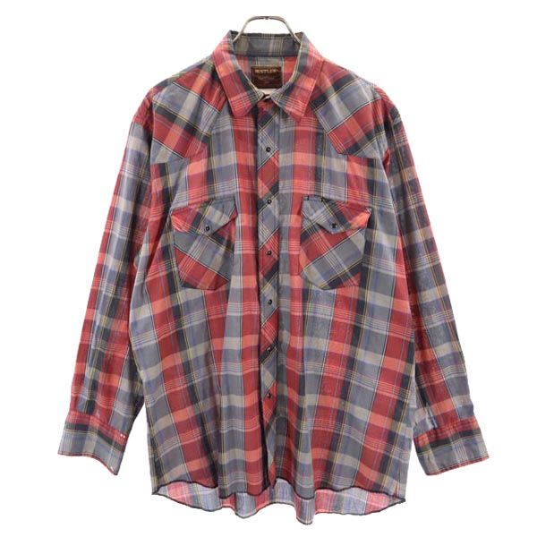 RUSTLER ラスラー 80s ヴィンテージ チェック 長袖 ウエスタンシャツ 17 メンズ