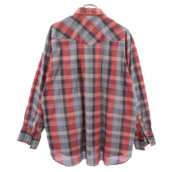 RUSTLER ラスラー 80s ヴィンテージ チェック 長袖 ウエスタンシャツ 17 メンズ