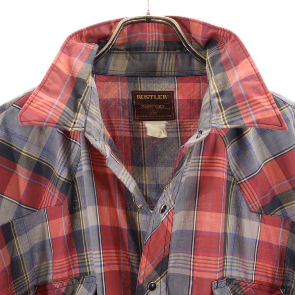 RUSTLER ラスラー 80s ヴィンテージ チェック 長袖 ウエスタンシャツ 17 メンズ