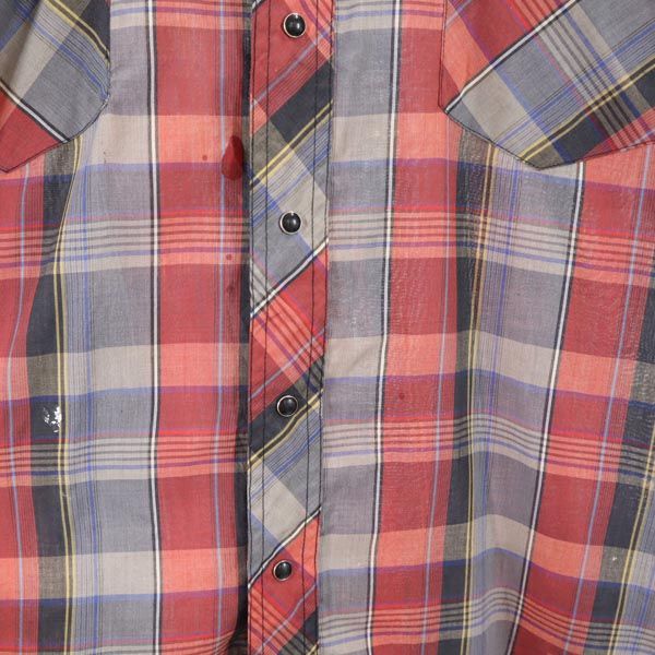 RUSTLER ラスラー 80s ヴィンテージ チェック 長袖 ウエスタンシャツ 17 メンズ