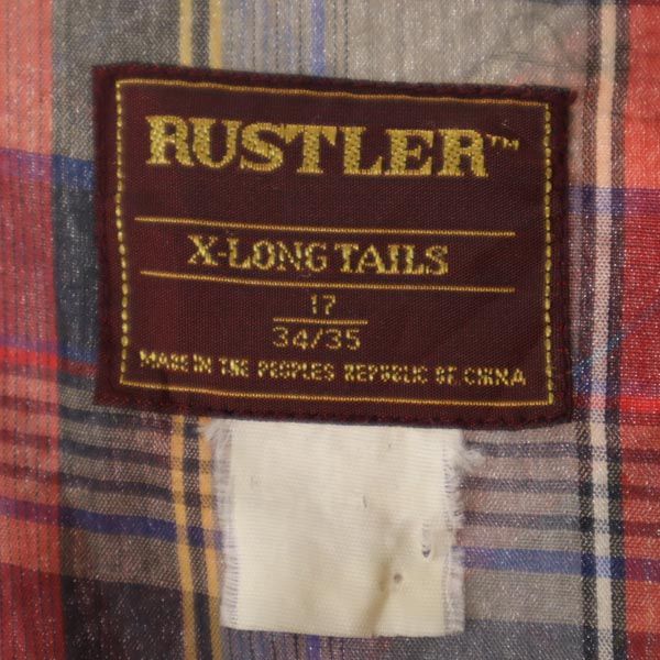RUSTLER ラスラー 80s ヴィンテージ チェック 長袖 ウエスタンシャツ 17 メンズ