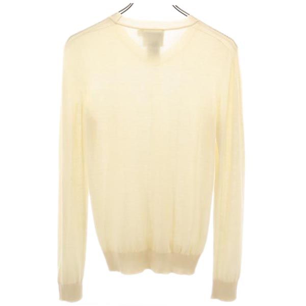JIL SANDER ジルサンダー イタリア製 カシミヤブレンド 長袖 Vネック セーター 34 ベージュ系 ニット メンズ