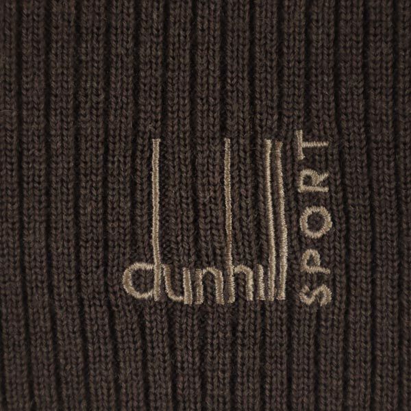 Dunhill ダンヒル 日本製 デサント ウール ニットベスト M ブラウン系 SPORT メンズ