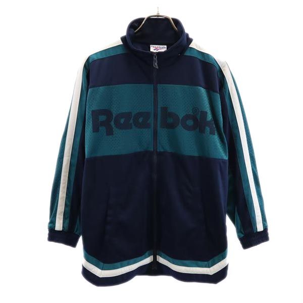 リーボック ジャージ トラックジャケット 164 グリーン系 Reebok 裏起毛 メンズ