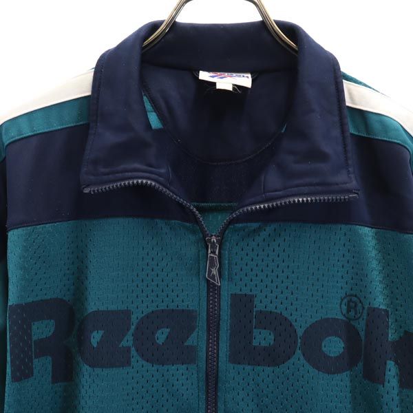 リーボック ジャージ トラックジャケット 164 グリーン系 Reebok 裏起毛 メンズ