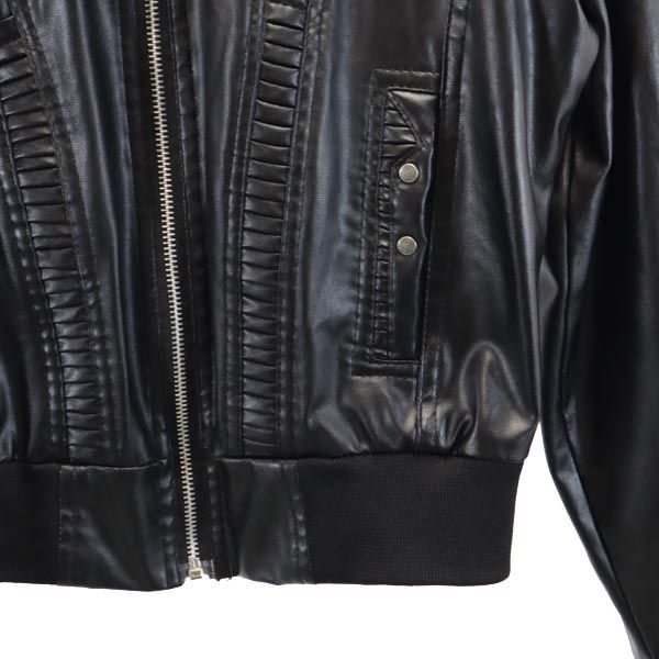 Columbia コロンビア アウトドア フェイク レザージャケット XL ブラック レディース