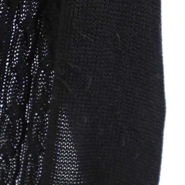 Yohji Yamamoto ヨウジヤマモト コットン 長袖 ニット カーディガン 2 ブラック ボタンレス レディース