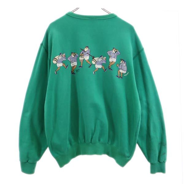 キャプテンサンタ 90s オールド 長袖 スウェット トレーナー L グリーン系 CAPTAIN SANTA メンズ