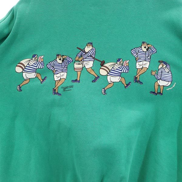 キャプテンサンタ 90s オールド 長袖 スウェット トレーナー L グリーン系 CAPTAIN SANTA メンズ