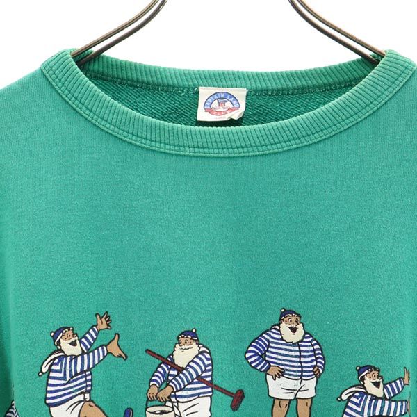 キャプテンサンタ 90s オールド 長袖 スウェット トレーナー L グリーン系 CAPTAIN SANTA メンズ