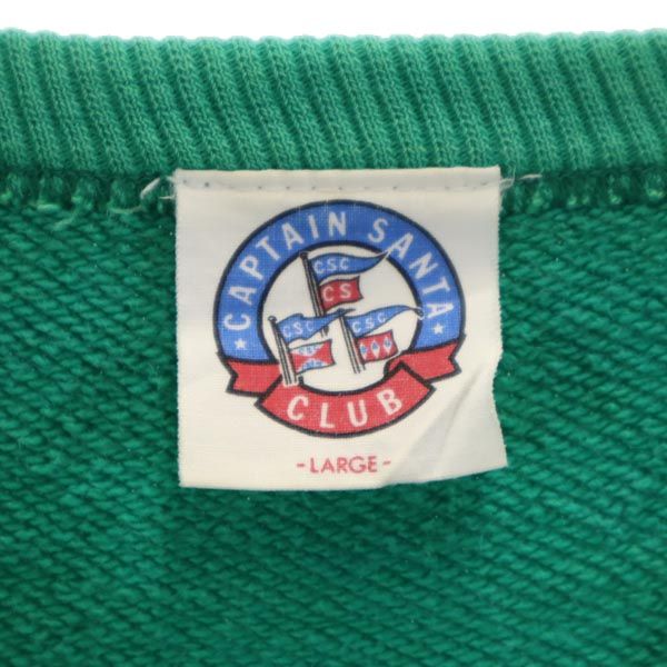 キャプテンサンタ 90s オールド 長袖 スウェット トレーナー L グリーン系 CAPTAIN SANTA メンズ