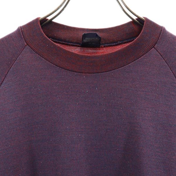 CLUBadidas クラブアディダス 70s 80s ヴィンテージ デサント製 バイカラー 長袖 スウェット トレーナー O グレー系 メンズ