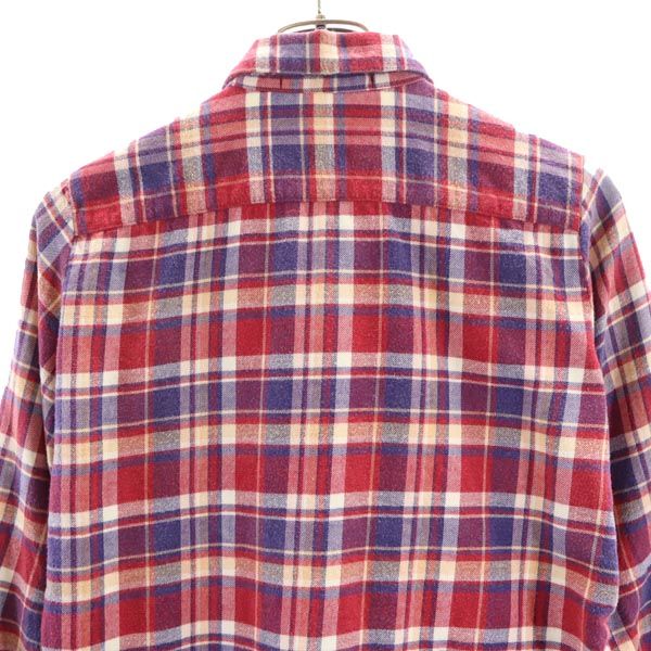 Johnbull ジョンブル 日本製 長袖 チェックシャツ S レッド系 レディース