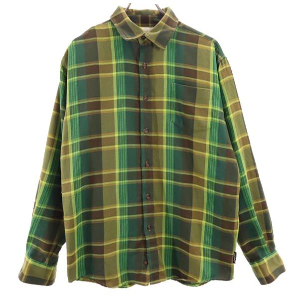 BURTON バートン 長袖 チェックシャツ S グリーン系 メンズ