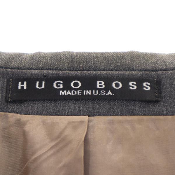 HUGO BOSS ヒューゴボス 90s オールド USA製 ウール テーラードジャケット グレー メンズ