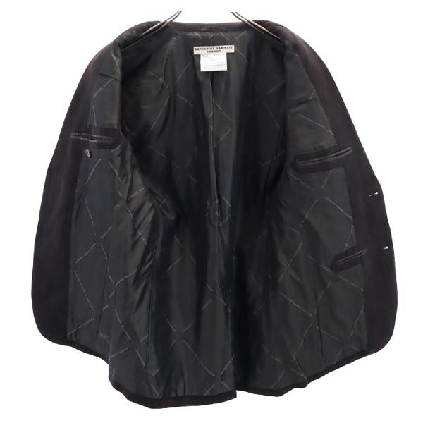 KATHARINE HAMNETT キャサリンハムネット ウールブレンド ストライプ テーラードジャケット L グレー系 メンズ