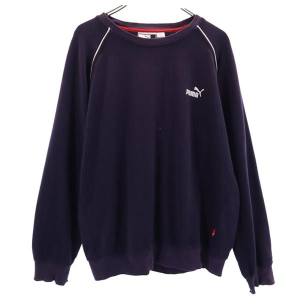 PUMA プーマ 90s オールド 長袖 スウェット トレーナー M ネイビー 裏起毛 メンズ