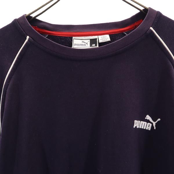 PUMA プーマ 90s オールド 長袖 スウェット トレーナー M ネイビー 裏起毛 メンズ