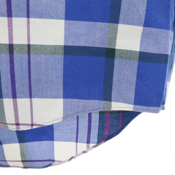 IZOD アイゾッド 90s オールド チェック 長袖 ボタンダウンシャツ M ブルー メンズ