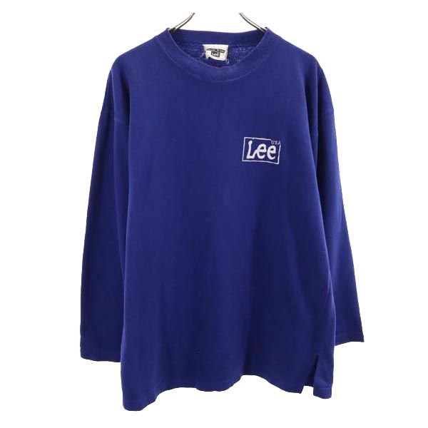 Lee リー 90s オールド USA製 長袖 スウェット トレーナー ブルー 裏起毛 メンズ