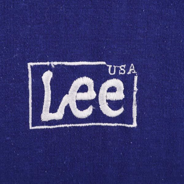 Lee リー 90s オールド USA製 長袖 スウェット トレーナー ブルー 裏起毛 メンズ