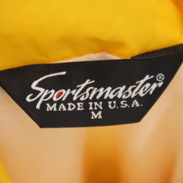 SPORTS MASTER スポーツマスター 90s オールド USA製 バック プリント ナイロンジャケット M イエロー メンズ