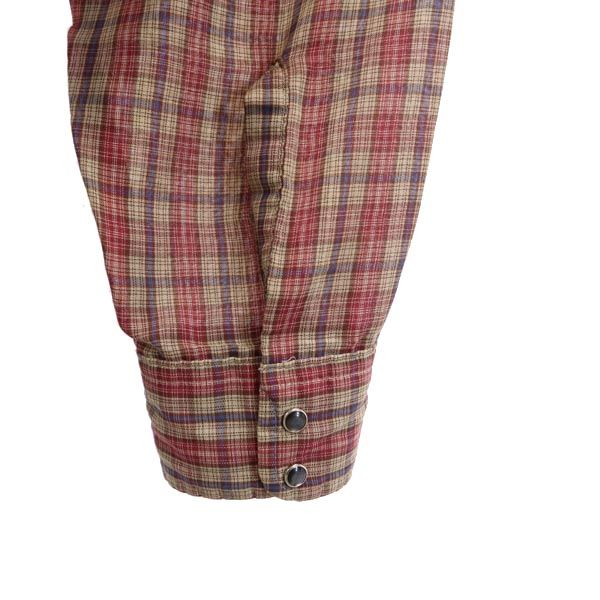 リーバイス 70s ヴィンテージ チェック 長袖 ウエスタンシャツ L 赤系 Levi's メンズ