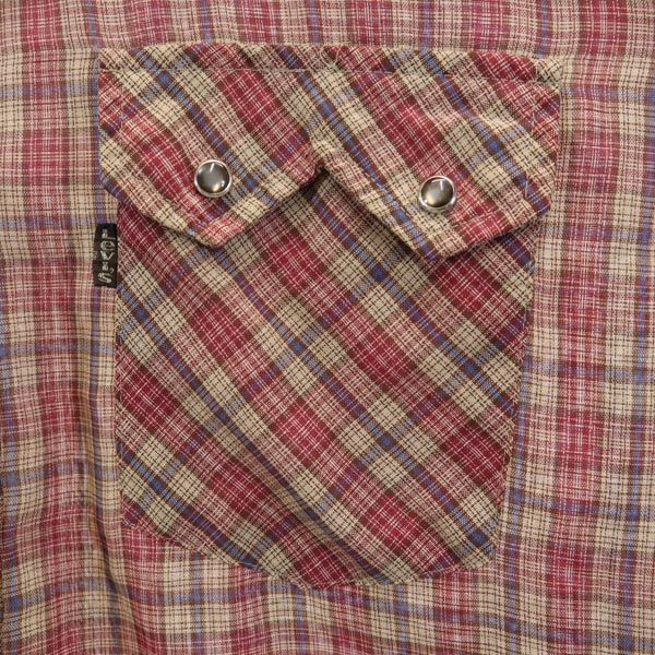 リーバイス 70s ヴィンテージ チェック 長袖 ウエスタンシャツ L 赤系 Levi's メンズ