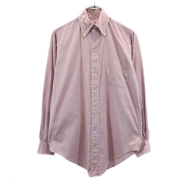 Brooks Brothers ブルックスブラザーズ 70s 80s ヴィンテージ USA製 長袖 ボタンダウンシャツ 14 1/2 ピンク系 メンズ