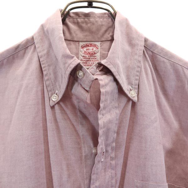Brooks Brothers ブルックスブラザーズ 70s 80s ヴィンテージ USA製 長袖 ボタンダウンシャツ 14 1/2 ピンク系 メンズ