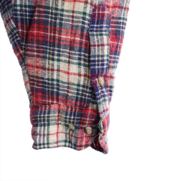 NORTHWEST 90s オールド 長袖 チェックシャツ 2X レッド系 裏キルト メンズ