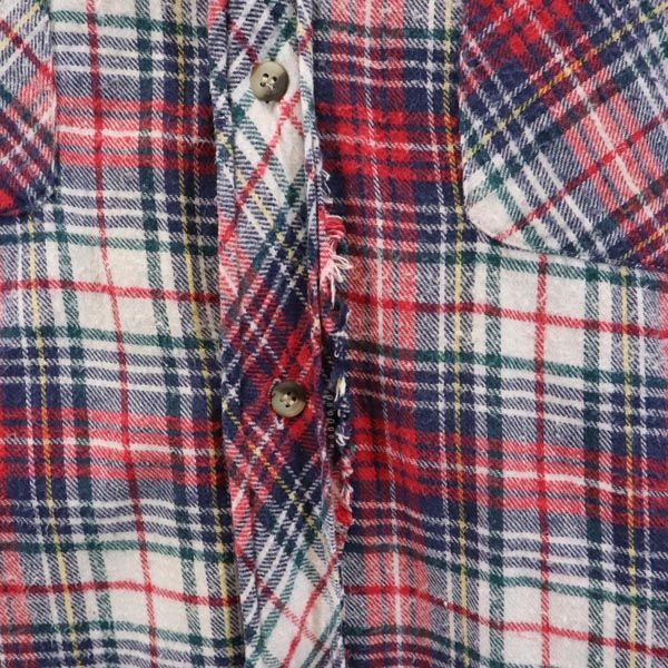 NORTHWEST 90s オールド 長袖 チェックシャツ 2X レッド系 裏キルト メンズ