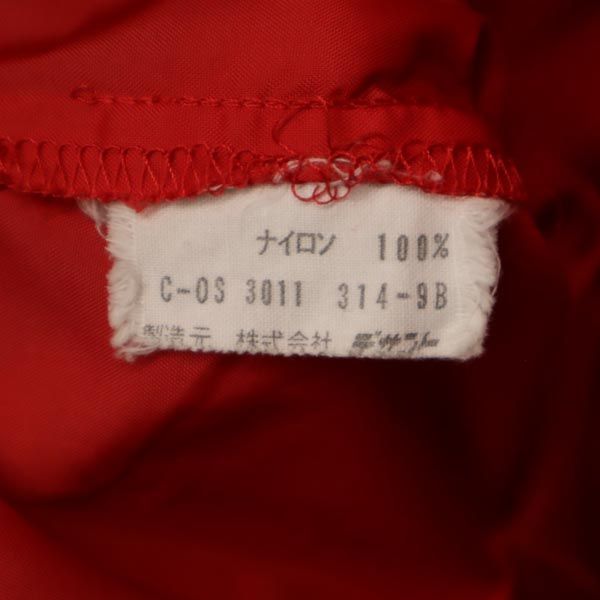 adidas アディダス 70s 80s デサント製 ヴィンテージ トレフォイルロゴ ナイロンジャケット M レッド系 メンズ