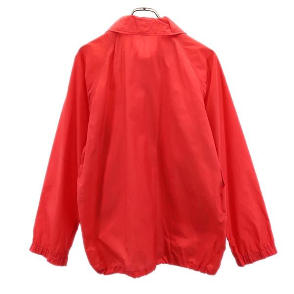 adidas アディダス 70s 80s デサント製 ヴィンテージ トレフォイルロゴ ナイロンジャケット M レッド系 メンズ