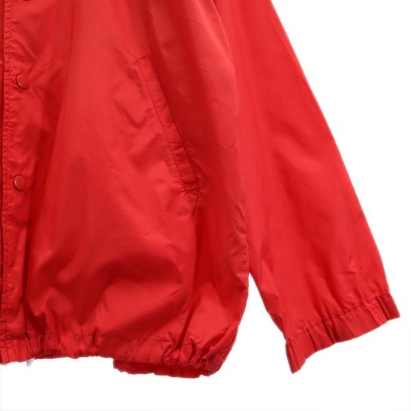 adidas アディダス 70s 80s デサント製 ヴィンテージ トレフォイルロゴ ナイロンジャケット M レッド系 メンズ