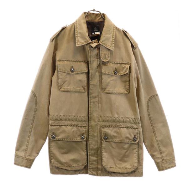 ヴェルサーチジーンズクチュール イタリア製 ミリタリージャケット L ベージュ系 フィールド メンズ