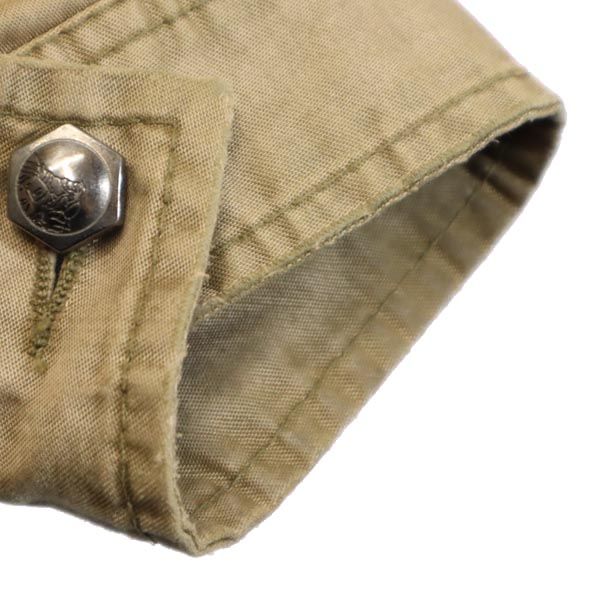 ヴェルサーチジーンズクチュール イタリア製 ミリタリージャケット L ベージュ系 フィールド メンズ