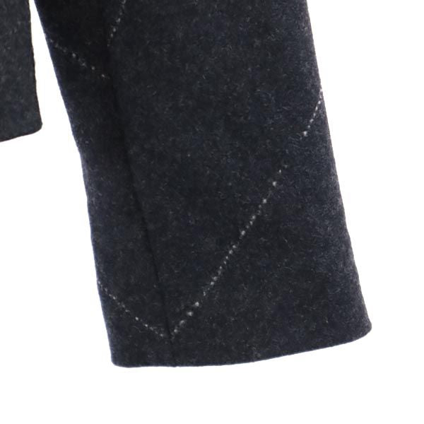 KRIZIA クリツィア イタリア製 ウールブレンド ジャケット 40 ブラック系 ハイネック レディース