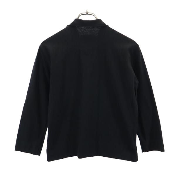 Yohji Yamamoto ヨウジヤマモト 7分袖 襟付き カーディガン 2 ブラック レディース