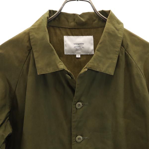 have a good day ハブアグッドデイ 日本製 ミリタリージャケット 1 カーキ レディース