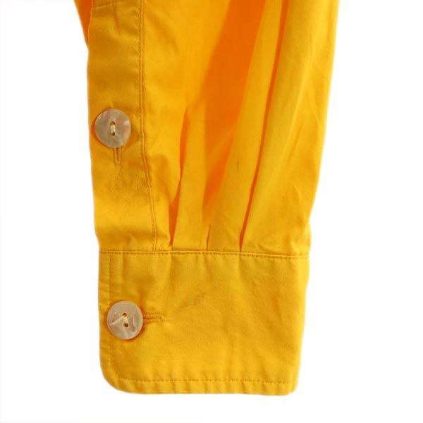 KENZO ケンゾー 日本製 長袖 セーラーカラー シャツ M イエロー レディース