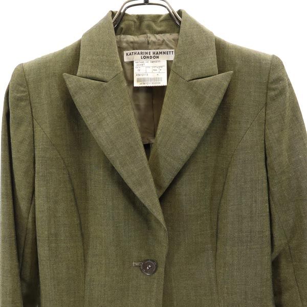 KATHARINE HAMNETT LONDON キャサリンハムネットロンドン テーラードジャケット M グリーン系 レディース