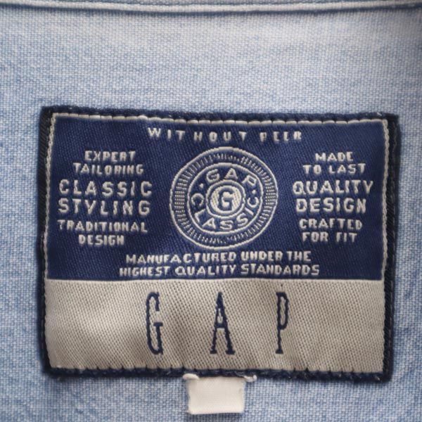 GAP ギャップ 90s オールド バック刺繍 長袖 デニムシャツ メンズ