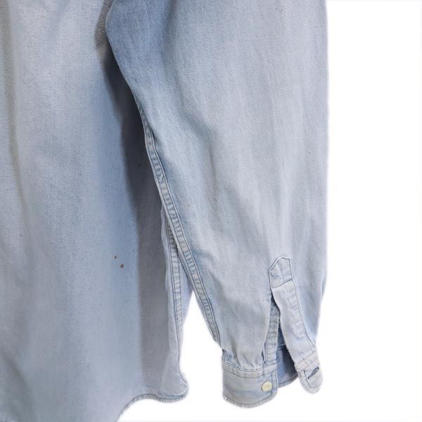GAP ギャップ 90s オールド バック刺繍 長袖 デニムシャツ メンズ