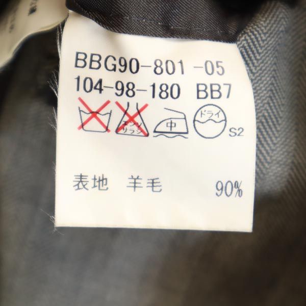 BURBERRY バーバリー 日本製 三陽商会 ヘリンボーン柄 テーラードジャケット グレー メンズ