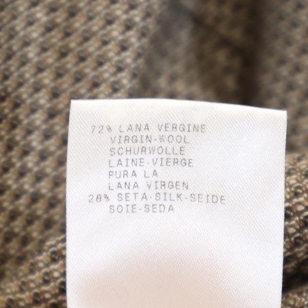 GIORGIO ARMANI ジョルジオアルマーニ イタリア製 ノーカラー ジャケット 36 ブラウン系 レディース