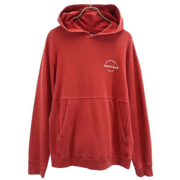 mont-bell モンベル スウェットパーカー M レッド メンズ