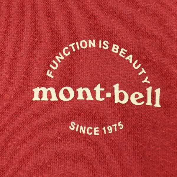mont-bell モンベル スウェットパーカー M レッド メンズ