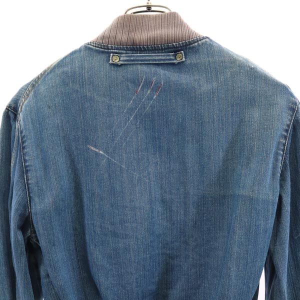 Levi's リーバイス 00s ユーロリーバイス チュニジア製 3200-1144 ノーカラー ジップ デニムジャケット S Gジャン レディース